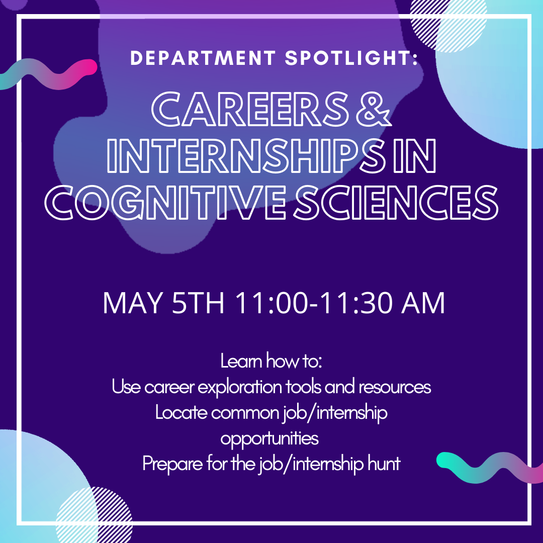 department spotlight cognitive sciences, internships and careers